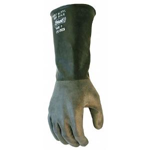 874R-07, GLOVE BLACK SHOWA BUTYL, size 7